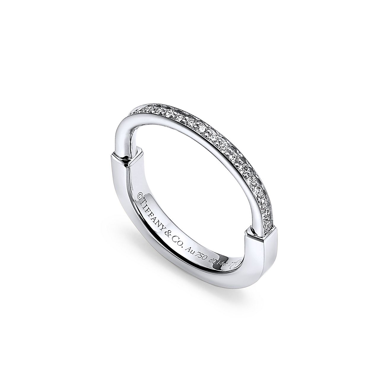 Tiff Lock Diamonds White Gold Ring