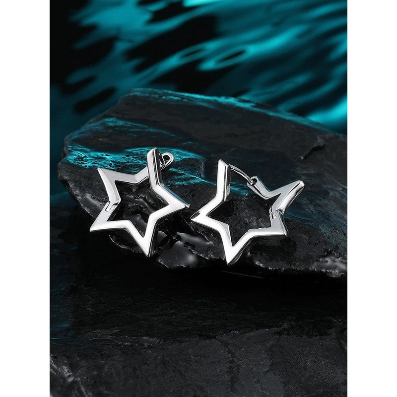 Star Hollow Gold Earrings
