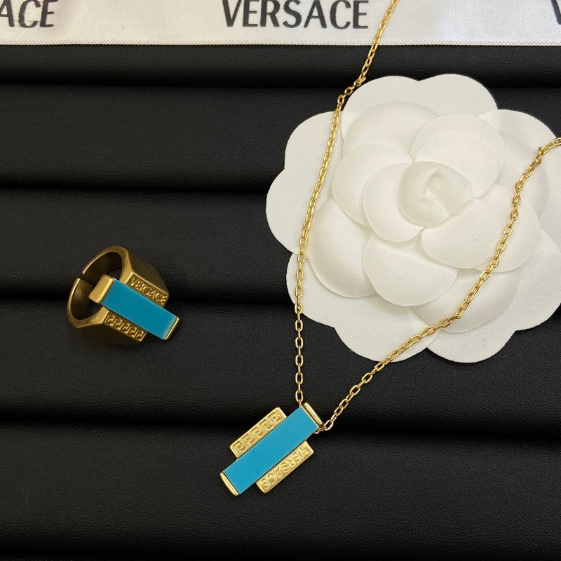 Vers Blue Gold Necklace