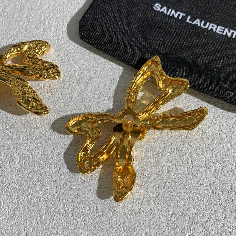 Saint 26C Butterfly Gold Earrings