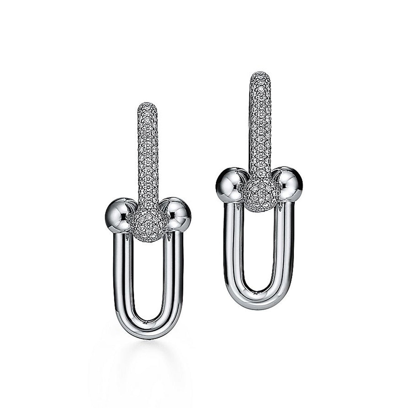 Tiff HardWear Large Link Diamonds Earrings