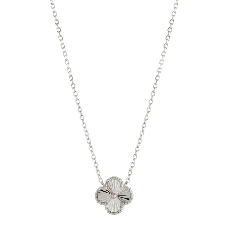 Textured Clover Necklace