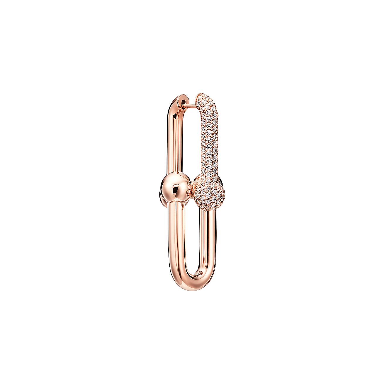 Tiff HardWear Large Link Diamonds Earrings