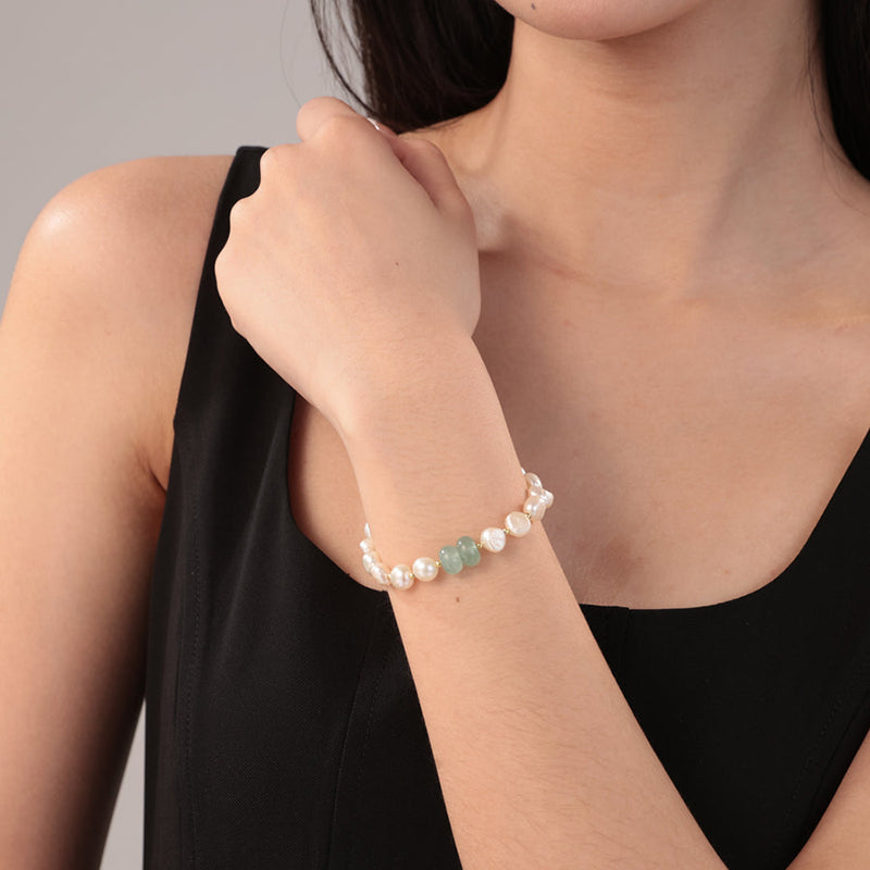 Pearl with Jade Bracelet