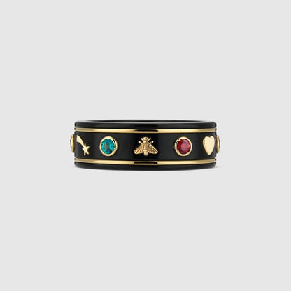 GG Icon With Gemstones Corundum Ring