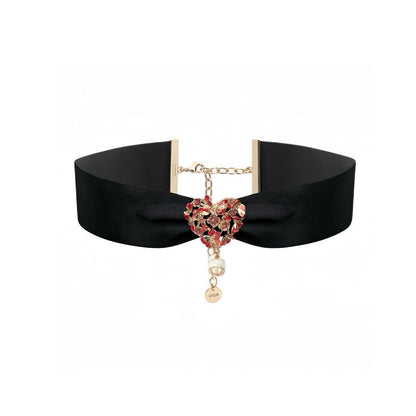 CD 30 Montaigne Red Crystals Choker Necklace