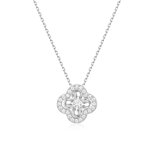 Four Leaf Crystal Clover Necklace