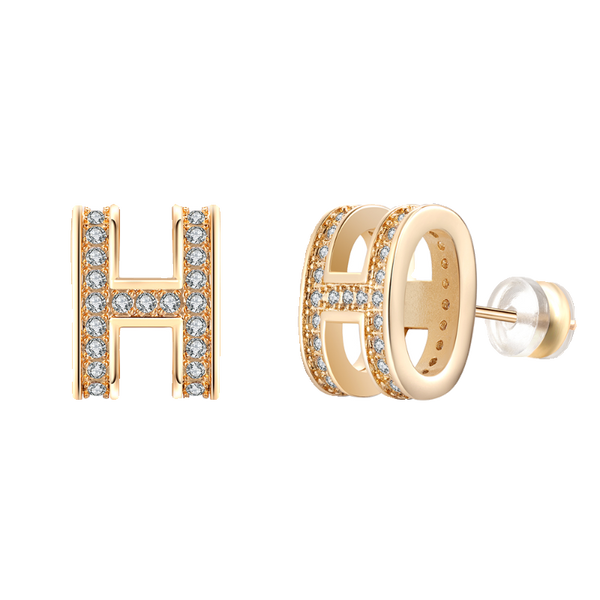 Diamomd H Earrings