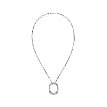 Tiff Lock Pendant Pave Diamonds Necklace