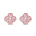 Pink Diamond Clover Earring