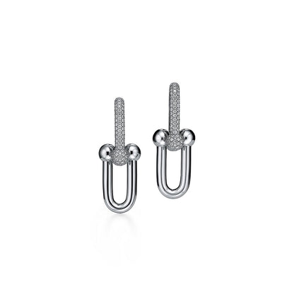 Tiff HardWear Large Link Diamonds Earrings