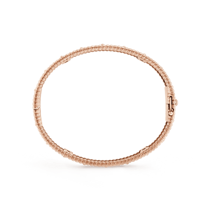 18K Rose Gold Perlée Clovers Bracelet