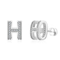 Diamomd H Earrings