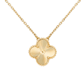 Textured Motif Clover Necklace