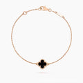 Single Motif Pearl Clover Bracelet