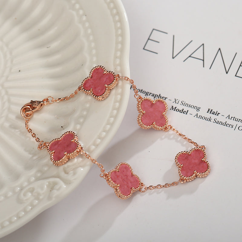 Pink Clover Bracelet