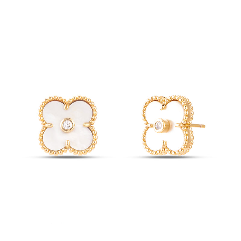 Diamond Clover Earring