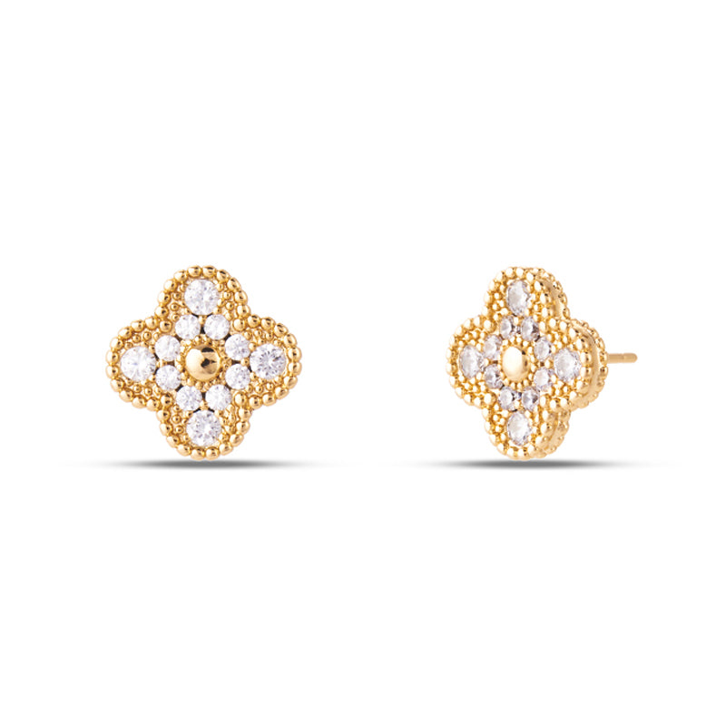 Diamond Clover Earring