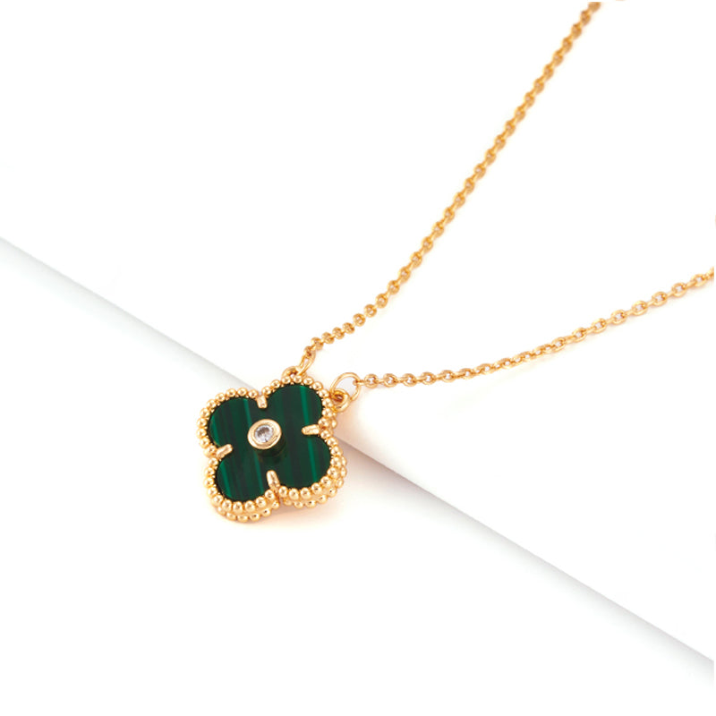 Lucky Diamond Clover Necklace