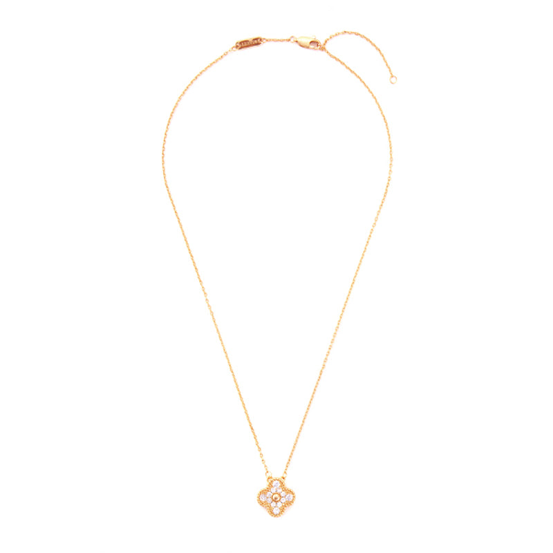 Lucky Diamond Clover Necklace