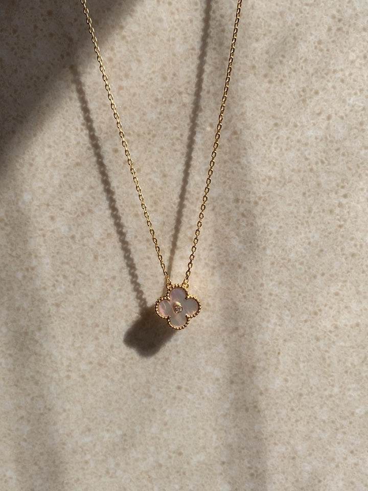 Lucky Diamond Clover Necklace