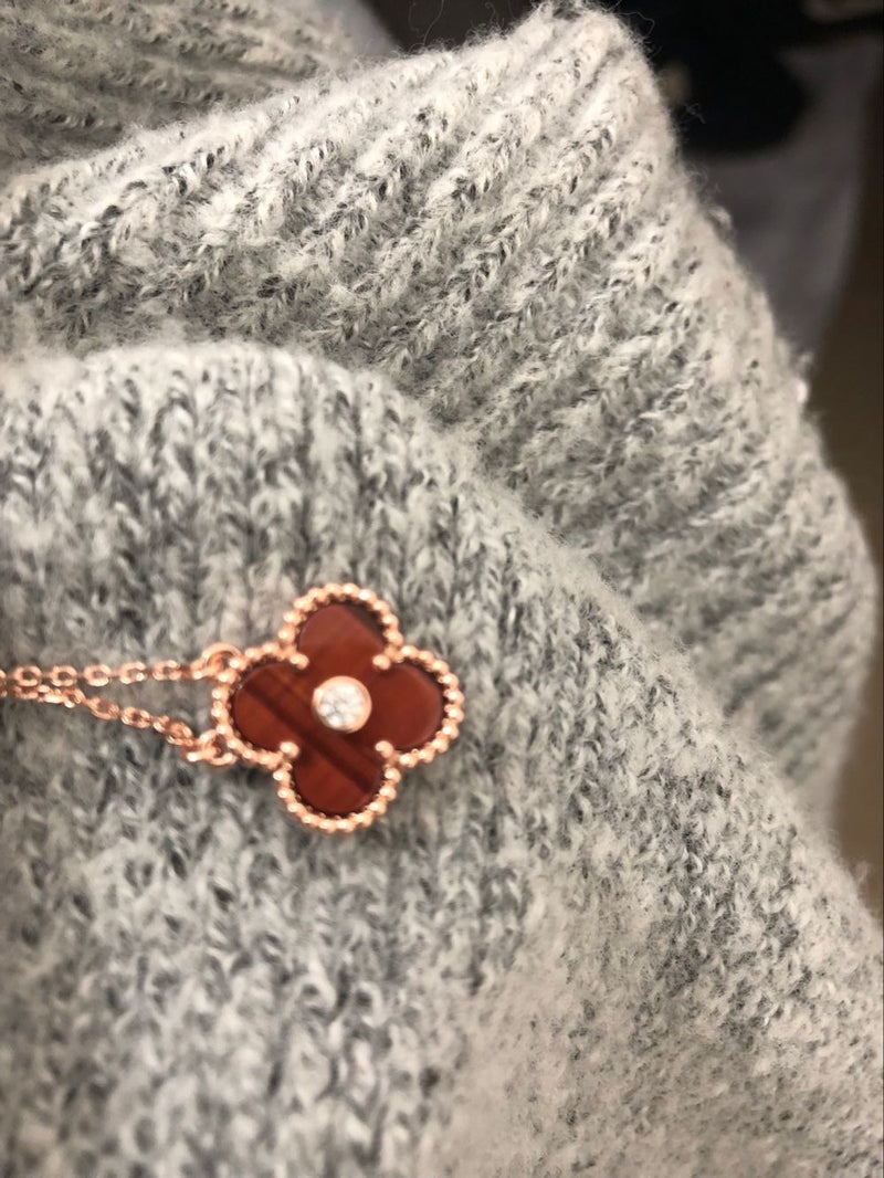 Lucky Diamond Clover Necklace