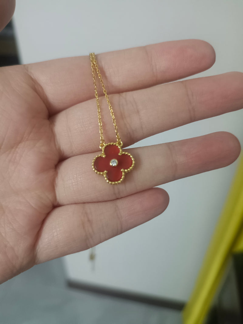 Lucky Diamond Clover Necklace