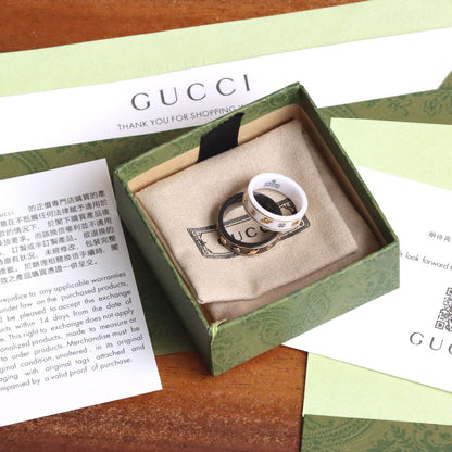 GG Icon With Gemstones Corundum Ring