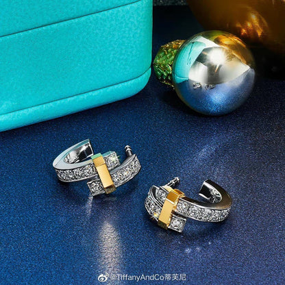 Tiff Edge Hoop Earrings