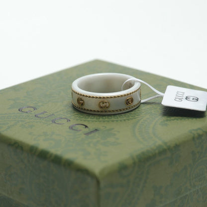GG Interlocking G Icon White Zirconia Ring