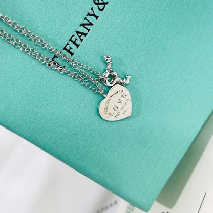 Tiff Heart Tag Key Bracelet