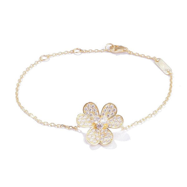 Diamond Flower Bracelet