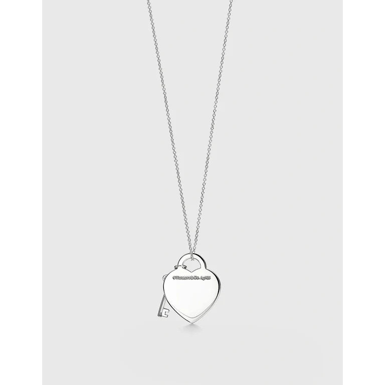 Tiff Heart & Key Necklace