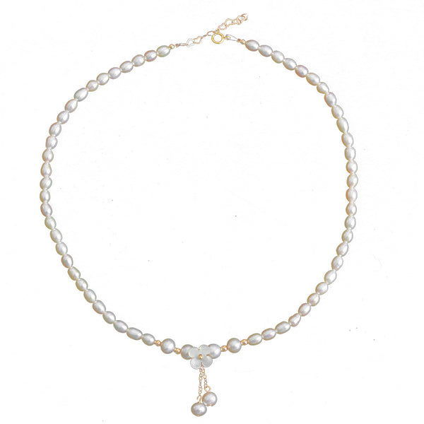 18K Camellia Pearl Necklaces