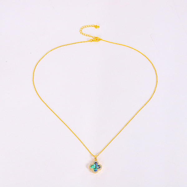 18K Four Leaf Clover Diamond Necklaces