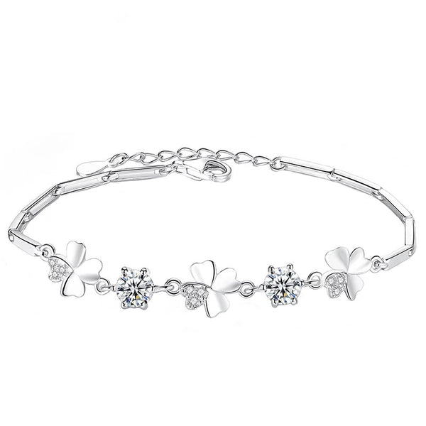 Four Leaf Clover Crystals Bracelet