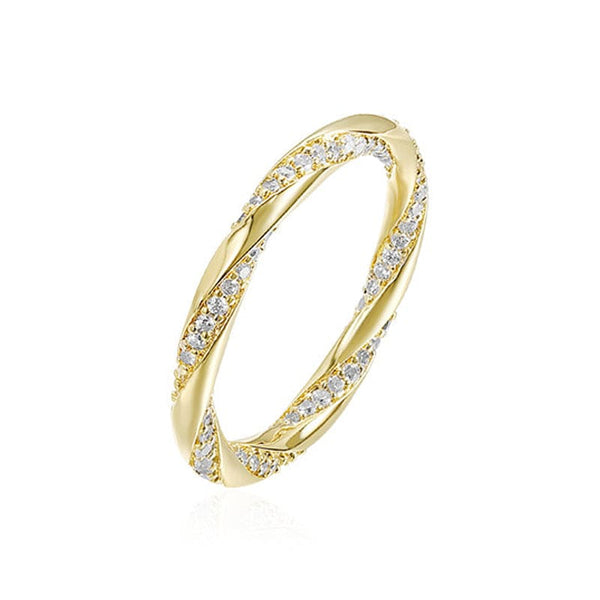 Thread Twist Zircon Ring