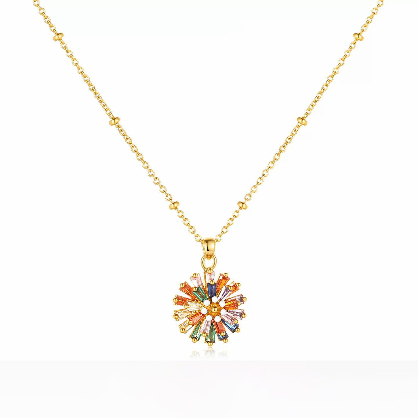 Color Crystal Gold Necklace