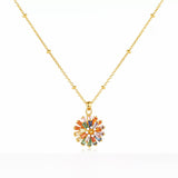 Color Crystal Gold Necklace