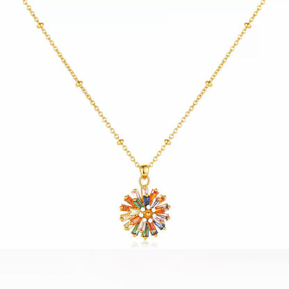 Color Crystal Gold Necklace