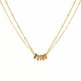 Color Cube Gold Necklace