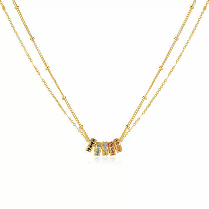 Color Cube Gold Necklace