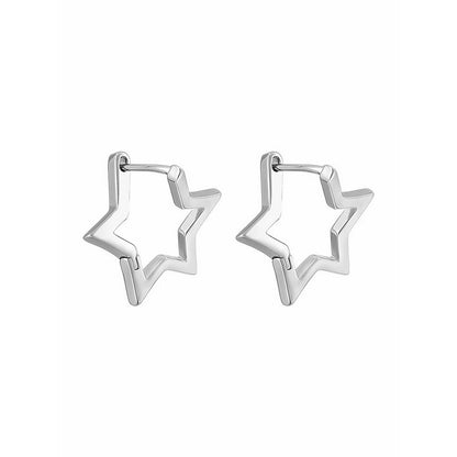Star Hollow Gold Earrings