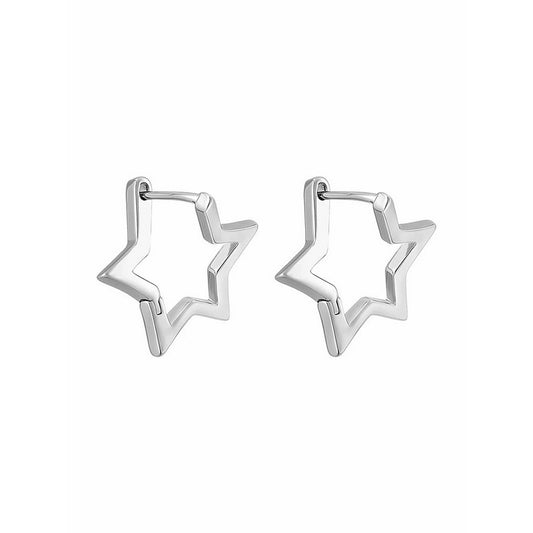 Star Hollow Gold Earrings