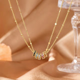 Color Cube Gold Necklace