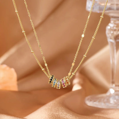 Color Cube Gold Necklace