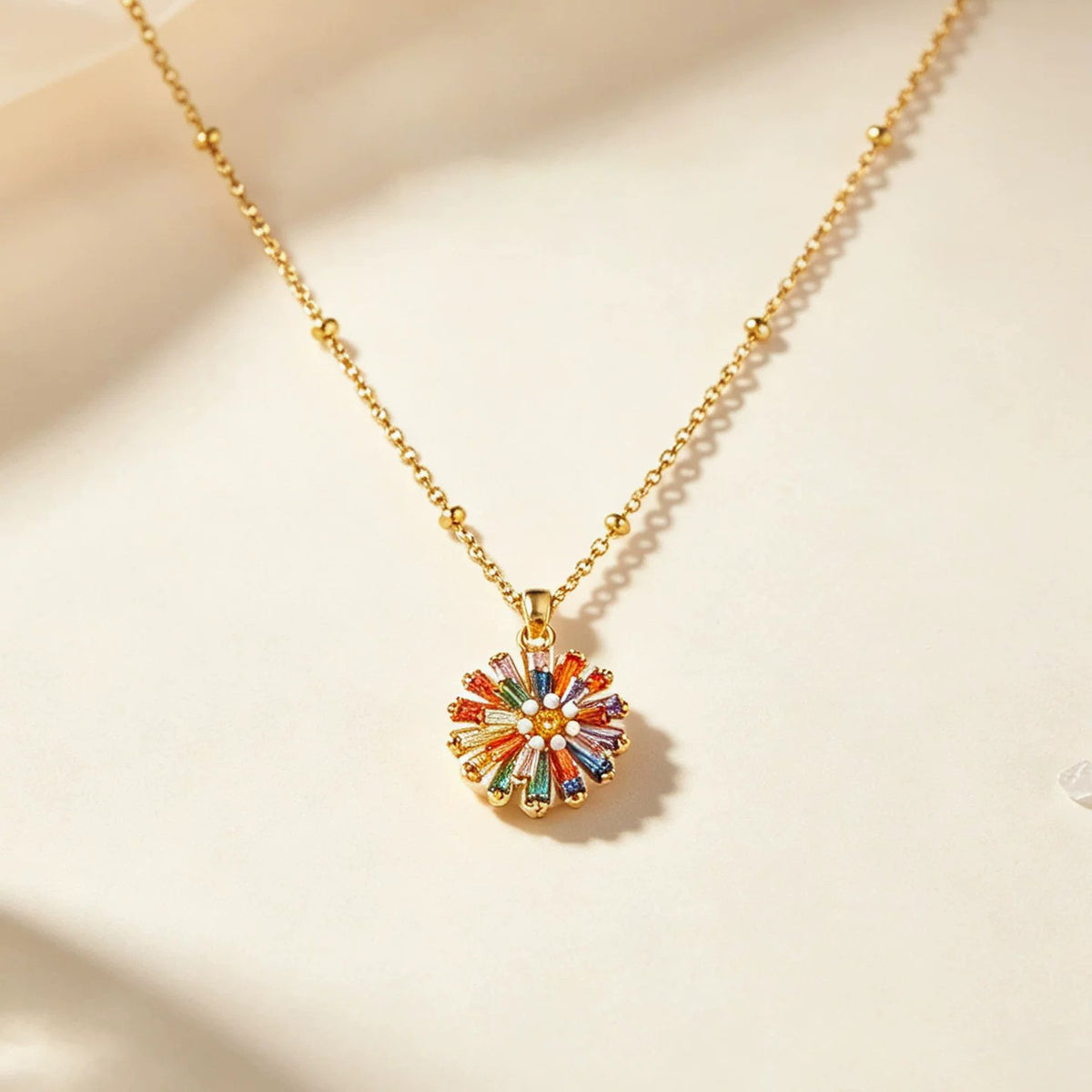 Color Crystal Gold Necklace