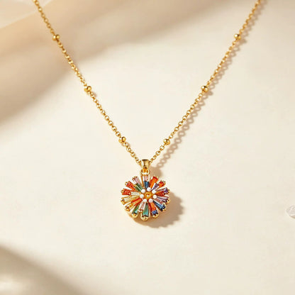 Color Crystal Gold Necklace