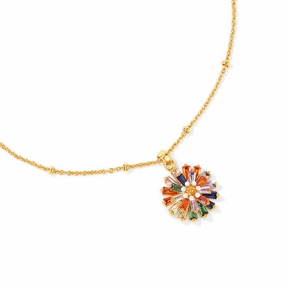 Color Crystal Gold Necklace