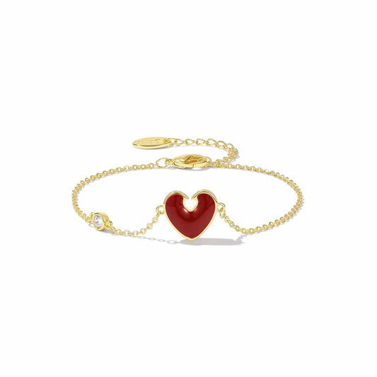 Red Heart Gold Bracelet